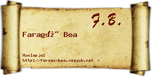 Faragó Bea névjegykártya