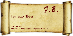 Faragó Bea névjegykártya